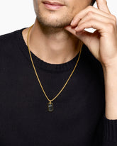 Streamline® Tag in 18K Yellow Gold with Forged Carbon, 21.2mm